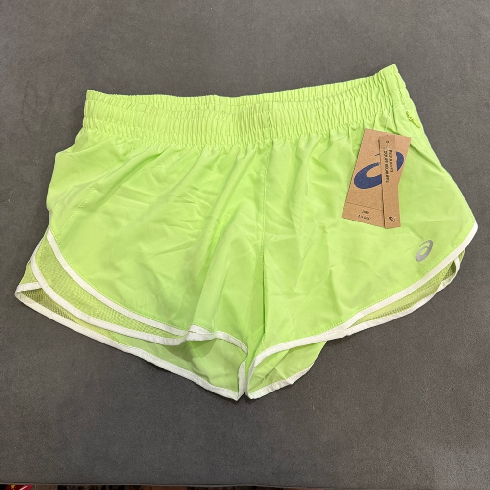 Asics Women's Neon Green Athletic Shorts